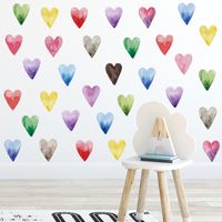 New Creative Watercolor Love Wall Stickers main image 1