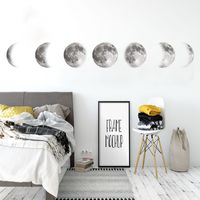 New Simple Fashion Moon Phase Map Space Wall Stickers sku image 1