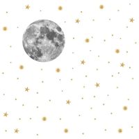 Etiqueta De La Pared De La Estrella De Oro De La Luna De La Moda Simple sku image 1