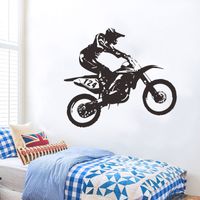 Fashion Simple Motorcycle Racer Wall Stickers sku image 1