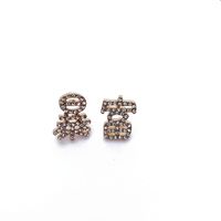 Full Diamond Bear Stud Earrings main image 6