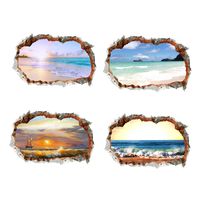 New Simple Hole Landscape Wall Sticker main image 1