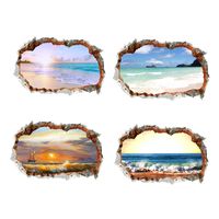 New Simple Hole Landscape Wall Sticker main image 2