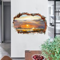 New Simple Hole Landscape Wall Sticker main image 6