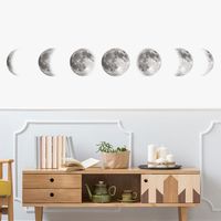 Nouveaux Stickers Muraux D&#39;espace De Carte De Phase De Lune De Mode Simple main image 3