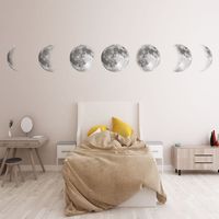 Nouveaux Stickers Muraux D&#39;espace De Carte De Phase De Lune De Mode Simple main image 4