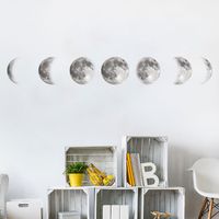Nouveaux Stickers Muraux D&#39;espace De Carte De Phase De Lune De Mode Simple main image 6