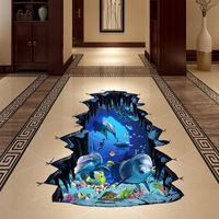 New Submarine Cartoon Dolphin Floor Stickers main image 6
