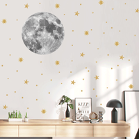 Simple Fashion Moon Gold Star Wall Sticker main image 1