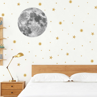 Simple Fashion Moon Gold Star Wall Sticker main image 6