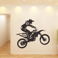 Fashion Simple Motorcycle Racer Wall Stickers main image 4