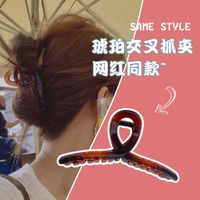 Retro Fashion Pearl Leopard Hair Clip sku image 1