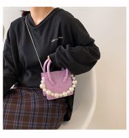 New Trendy Fashion Pearl Chain Messenger Bag sku image 3