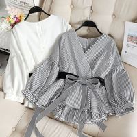 Blouses Simple Style Solid Color main image 1