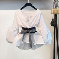 Blouses Simple Style Solid Color sku image 12