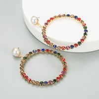 New Exaggerated Alloy Pearl Earrings main image 1