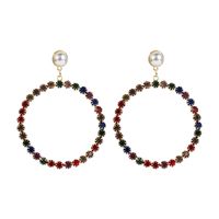 New Exaggerated Alloy Pearl Earrings sku image 1