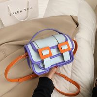 Candy Color Contrast New Fashion Stitching Quadratische Tasche main image 2