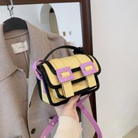Candy Color Contrast New Fashion Stitching Quadratische Tasche main image 6