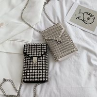 New Fashion Mini Retro  Diamond Shoulder Messenger Bag main image 4