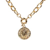 New Fashion Diamond Round Pendant Necklace Bracelet Set sku image 6