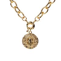 New Fashion Diamond Round Pendant Necklace Bracelet Set sku image 7