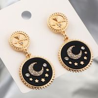 Fashion Retro Coin Star Moon Earrings main image 5