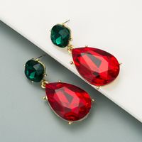 Alloy Drop-shaped Glass Earrings main image 3