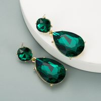 Alloy Drop-shaped Glass Earrings main image 5