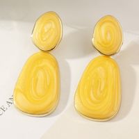 Fashion Oval Candy Color Earrings sku image 1