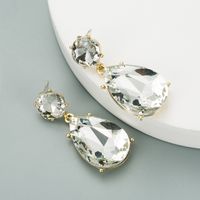 Alloy Drop-shaped Glass Earrings sku image 1