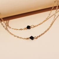 Black Crystal Multi-layer Necklace main image 3