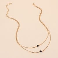 Black Crystal Multi-layer Necklace main image 4
