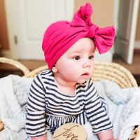 Children's Simple Cotton Bowknot Hat main image 5