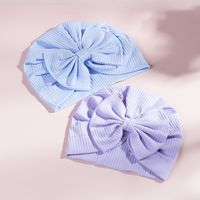 Children's Simple Cotton Bowknot Hat main image 3