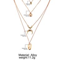 Fashion Multi-layer Moon Conch Pendant Necklace main image 6