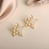 Simple Retro Pearl Flower Earrings main image 5