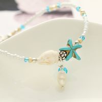 Fashion Starfish Pendant Rice Bead Anklet main image 3