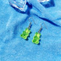 New Transparent Bear Candy Color Earrings main image 5