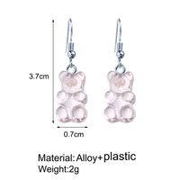 New Transparent Bear Candy Color Earrings main image 6