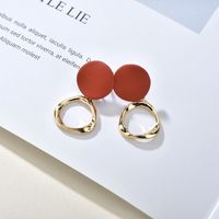 Hit Color Matte Retro Earrings main image 1