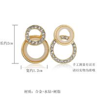 Asymmetric Geometric Diamond-studded Small Earrings main image 5
