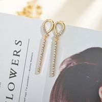 Boucles D&#39;oreilles Simples En Strass main image 3