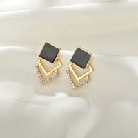 Korean Multi-layer Retro Diamond Earrings main image 2
