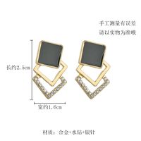Korean Multi-layer Retro Diamond Earrings main image 4