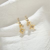 S925 Silver Needle Six-pointed Star Earrings main image 4