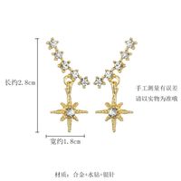 S925 Silver Needle Six-pointed Star Earrings main image 5