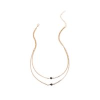 Black Crystal Multi-layer Necklace sku image 1