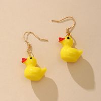 Little Yellow Duck Cute Cartoon Earrings sku image 1
