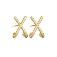 X-shaped Simple Matte Earrings sku image 1